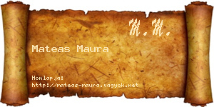 Mateas Maura névjegykártya